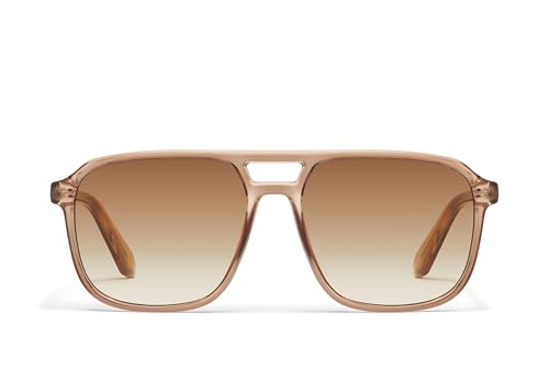 Quay Womens On The Fly Large Sunglasses Oat/Sepia Tan One Size
