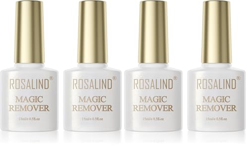 ROSALIND Magic Remover 2Piezas 15ML Quita Esmalte Semipermanentes Para Uñas (Paquete de 2)
