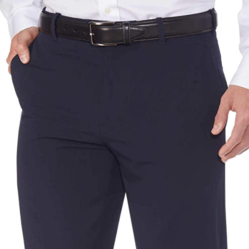 IZOD Men's Performance Stretch Straight Dress Pant,(Sea Navy, 34W x 34L)3
