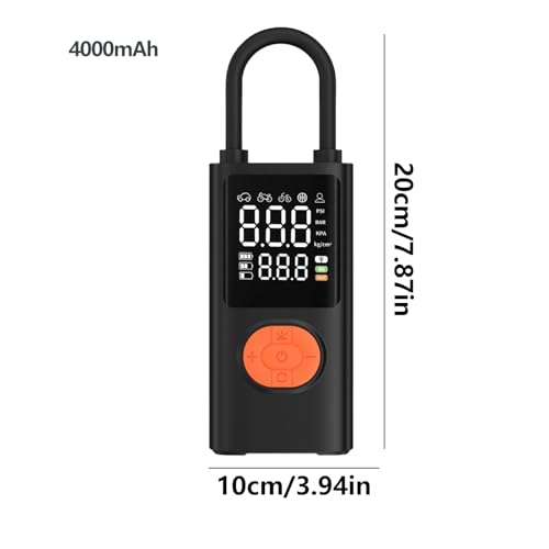 Pompe à air pour pneus de voiture compacte avec écran numérique haute précision - 5