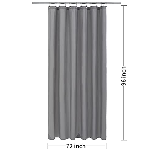 Image of ALYVIA SPRING 72x96 Extra Long Waterproof Fabric Shower Curtain Liner Grey