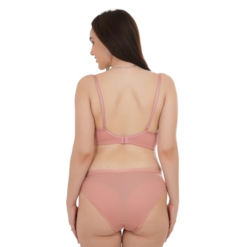 Image of UNITRUST Premium Lingerie Set with Full Coverage Non-Padded Bra and Hipster