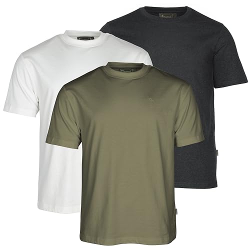 Pinewood Herren 3er Pack Outdoor T Shirts Set als Bequeme Basics aus recyceltem Polyester und Baumwolle in vielen schönen Farben & vielseitig einsetzbar