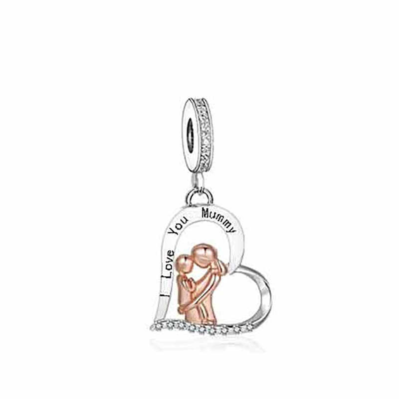 Abalorio plata 925 I Love You Mum con acabado de joyería fina para madre