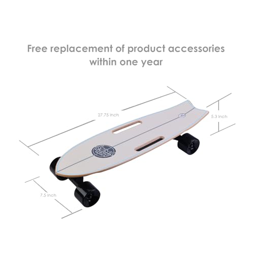 Holyway Electric Skateboard Electric Longboard With Remote Control Electric Skateboard,350W Hub-Motor,13 Mph Top Speed,5.5 Miles Range,3 Speed Adjustment,Max Load 160 Lbs,6 Months Warranty thumb #6