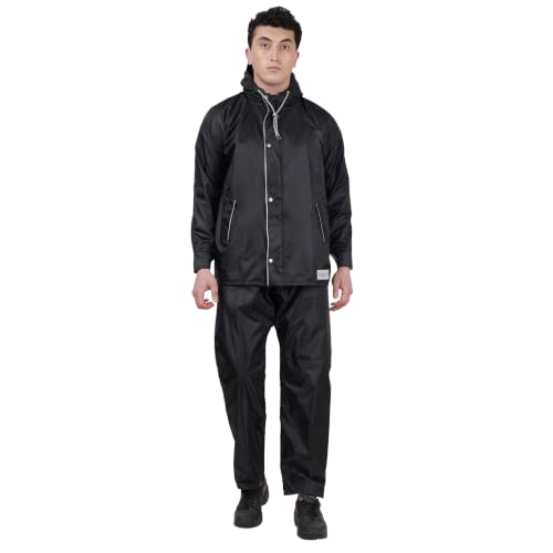 Image of Indian Terrain Men's Rain Coat with Pant and Pocket waterproof and heavy duty