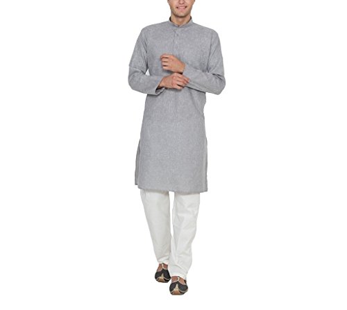 Pyjama traditionnel indien Kurta en mélange de soie haut de gamme