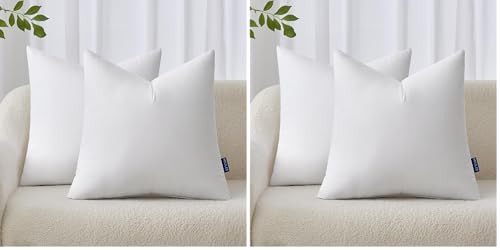 Image of MIULEE 18x18 Inches Pillow Inserts Pack of 4, Decorative Throw Pillow Inserts for Couch