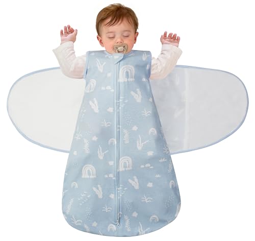 Image of Baby Sleep Sack Swaddle 0-12 Months - 1.0 Tog Newborn Wearable Swaddles Blanket 0-6 6-12 Month - Winter Toddler Organic Cotton Sleeping Sacks Bag 1 2 3 4 5 6 7 8 9 10 11 12 Months Gifts Boy Girl