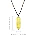 Runyangshi Citrine Healing Crystal Pendants, Double Pointed Natural Crystal Quartz Necklace 6 Faceted Chakra Crystal Wand Stone