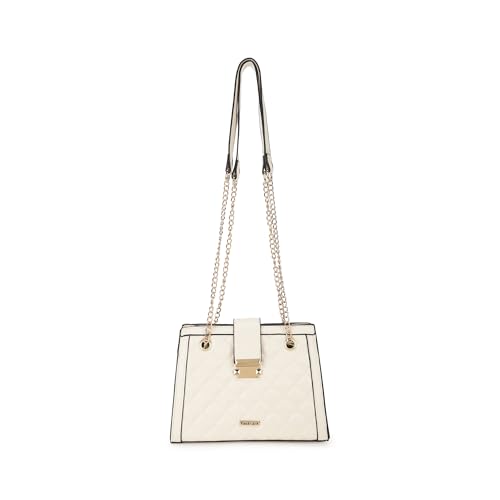 Image of Fastrack Women's Metal Accent Textured Satchel with Flap and Top Zip Closure | Inner Slip Pockets | Trendy Everyday Bag | Trendy Women's Handbags | Satchel Bags for Casual Carry