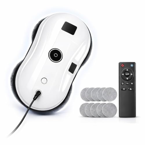 OALYGEI Robot Clean Osmo Vitre, Robot De Fenêtre 5600 Pa, 3 Modes De Nettoyage avec Télécommande, Surveillance Intelligente des Bords, Système De Pulvérisation Automatique