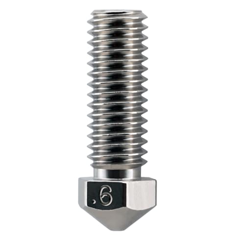 Micro Swiss Plated Wear Resistant High Flow Volcano Compatible/Artillery Sidewinder 1.75mm Nozzles (.6mm)