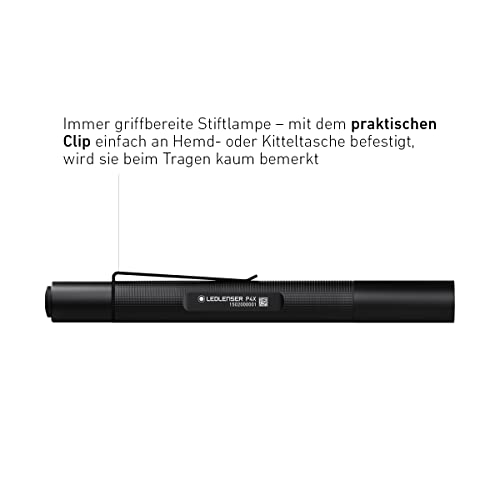 Stiftlampe Ledlenser P4X mit Befestigungsclip und 20 Stunden Laufzeit