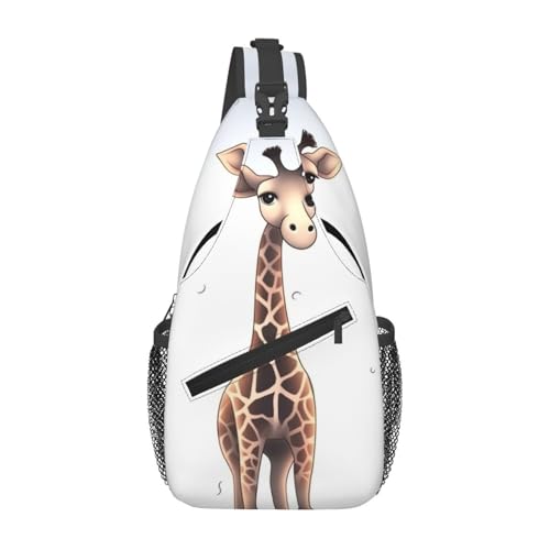 Cute giraffe bolso cruzado para hombre y mujer miniatura 1