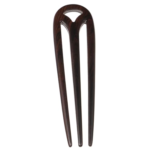 minkissy 黒檀製三又ヘアピン オールマッチファッション ヘアクリップ 日本髪箸 中国伝統デザイン 女性用 ヘアアクセサリー
