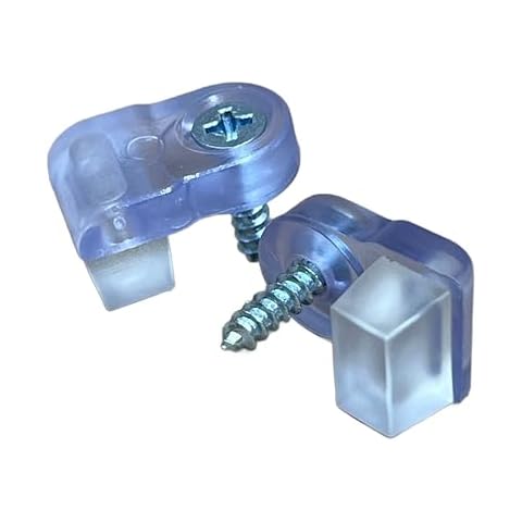 Glass Retainer Clips / “Clear “Glass Clips with All Hardware /Choose Your Offset Size (9/32” 5/32” or 5/16”) 10 Glass Retainer Clips per Order by E.H.C. (9/32" Offset) Cover