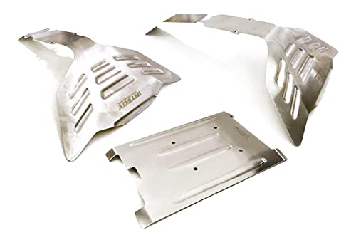 Skid plate Traxxas E-Revo 1/10 et Summit kit de plaques de protection châssis en acier inoxydable