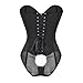 Strapless Shapewear Bodysuit for Women Sexy V Neck Velvet Corset Backless Lingerie Bustier Party Bodycon Jumpsuit Black