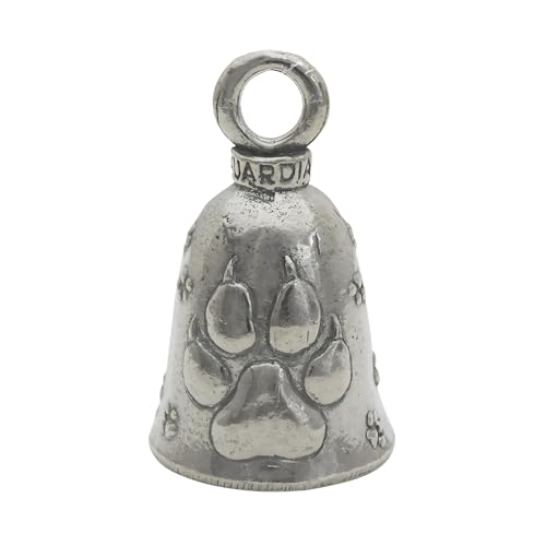 Clochette Guardian Bell patte de chien en étain sans plomb avec porte-clés et pochette