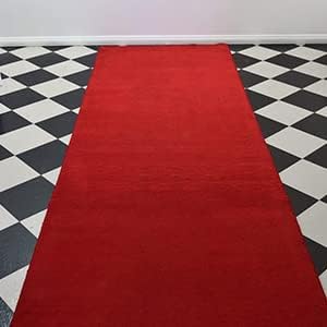 Miniatura 8 de BannerBuzz - Alfombra roja, pelo de polipropileno de 1500 GSM, ideal para eventos en interiores y exteriores (3 pies de ancho x 6 pies de alto, rojo)