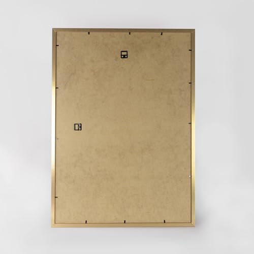 FRAMAI® Bilderrahmen 50x70 cm Gold MDF Umweltfreundlichem Rahmen mit Bruchsicheren Plexi, Aufhänger und Aufsteller – Ansicht 7