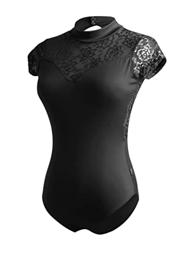 Phoeswan Women's Short Sleeve Ballet Leotards with Chest Pad