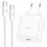 Câble de charge rapide 3M :Profitez d’une liberté de mouvement illimitée avec notre cordon USB C vers USB C extra-long de 3 mètres, au design tressé élégant.Ce câble pour Samsung charge rapide robuste et durable est conçu pour résister à plus de 20 000 flexions sans dommage.Le câble chargeur pour Samsung, renforcé avec une gaine textile de haute qualité, empêche efficacement les ruptures de câble.Notre câble USB C pour téléphone vous offre une flexibilité maximale – que ce soit au bureau, au lit ou en voyage, il s’adapte parfaitement à votre style de vie.