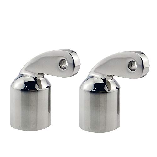 Pair of 316SS Heavy Duty7/8"ID Irregular Bimini Top Cap Eye End Cap Fittings Marine Hardware, Fits 7/8" OD Round Tube