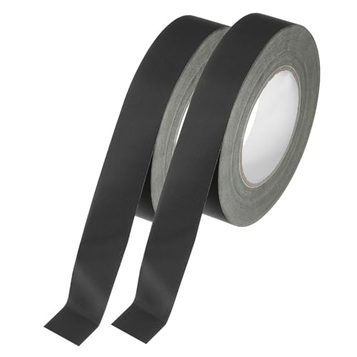 Image of MECCANIXITY Insulating Acetate Cloth Adhesive Tape, 1.2in x 98ft Black Electrical Heat Resistant Fabric Tape with Paper for Laptop Electric Automotive Guitar Repair Wire Harness, 2Pcs
