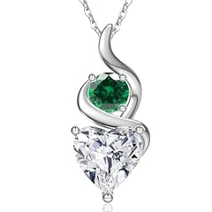 Sliver-05-May Birthstone Necklace