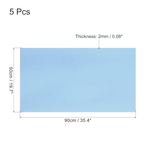 Mousse EVA bleu clair 80 x 50 cm plaque thermoformable pour art et artisanat - 3