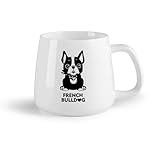 Fruits en céramique Tasses à chocolat chaud Animal de compagnie Chiot Chien Bouledogue français Animal domestique （14oz/400ml） Boissons chaudes, expresso