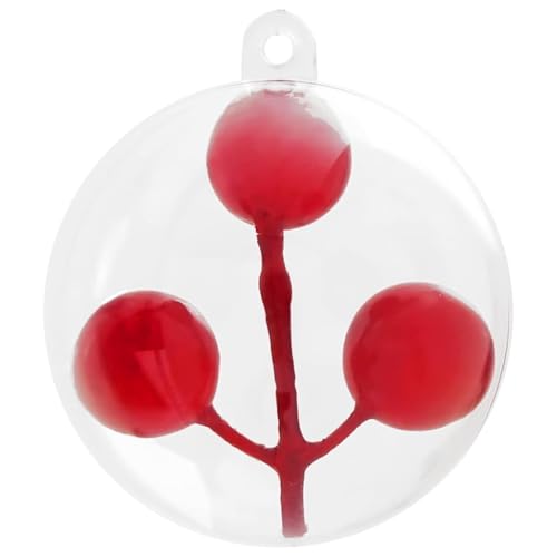 Boules de Noël transparentes plastique Ø 10 cm suspension