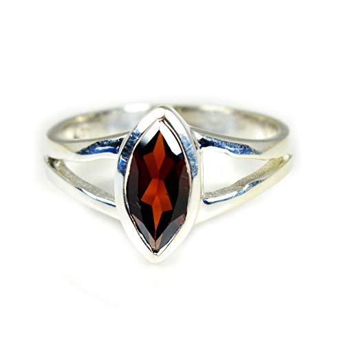 Grenat naturel sur argent 925, la bague mixte idéale pour vos soirées