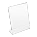 NIUBEE 6Pack Slant Back Acrylic Sign Holder 4x6 inches, Clear Vertical Picture Frames, Desktop Flyer Holder Document Holder Paper Display Stand
