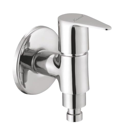 KAMAL Washing Machine Bib Tap - Vignette Sleek | Brass Build | Mirrior Finish Easy Movement Quarter Turn Cartridge | Shiny Chrome | Bathroom Bib Tap Faucet (Wall Mount Installation Type)-image-5