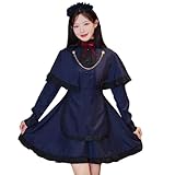 [ブライトララ] ハロウィン コスプレ 仮装 メイド 洋館メイド メイド服 ミニ 衣装 レディース cos064-NV-M