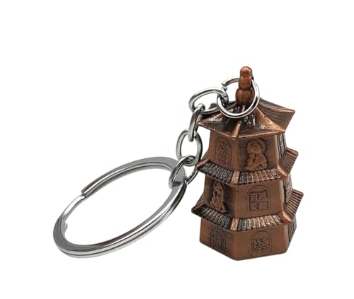 Image of Classic Antique Tibetan Temple Bell Shaped Keyring for Gift Gaurdian bell for Car Bike Bags Metal Key ring Key Chain Bag Charm Gift