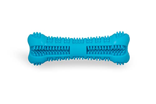 All Dogs - Mordedor Perro, Juguetes para Perros, Juguetes Interactivos para Perros, Juguetes para Perros Pequeños, Cepillo Dental con Forma de Hueso Silicona Alimenticia. (Grande, Azul) Cover