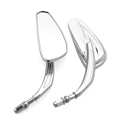 Rétroviseurs moto 8mm chromés pour XL1200C Custom et cruisers