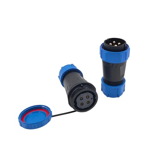 Conector cuadrado SP28 IP68 de 24 pines con tuerca trasera para cable pasamuros 5
