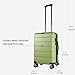 KROSER Hardside Expandable Carry On Luggage with Spinner Wheels & Built-in TSA Lock, Durable Suitcase Rolling Luggage with USB Port, Carry-On 20-Inch, Green