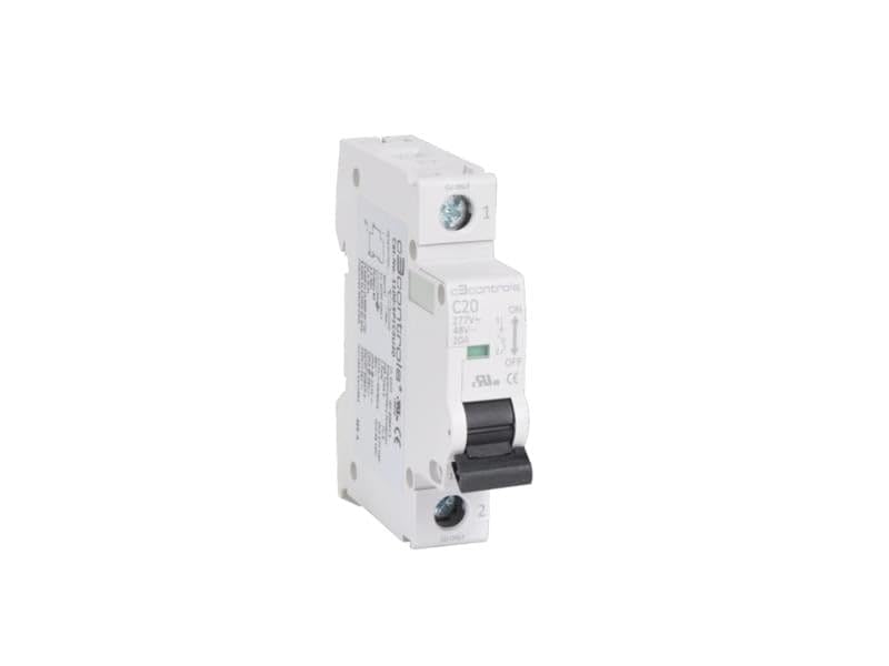 RADWELL FAZ-C20/1-SUB Trip Curve C, 1 Pole, Full Product Replacement, IEC 60947-2, IEC 60912, 20A, UL 1077 SUPPLEMENTARY Protector, Miniature Circuit Breaker