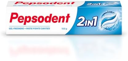 Pepsodent 2-in-1 Toothpaste 80G ||First in India Paste + Gel formula || Helps prevent cavity + Freshens breath_150G