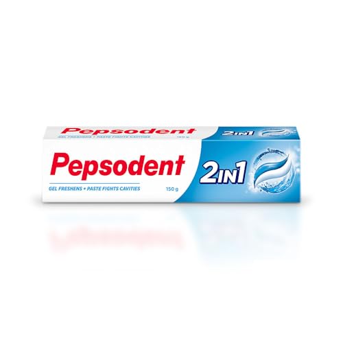 Image of Pepsodent 2-in-1 Toothpaste 80G ||First in India Paste + Gel formula || Helps prevent cavity + Freshens breath 150G