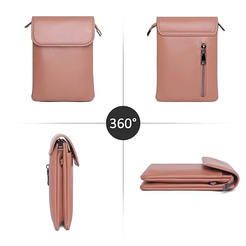 Image of KUKOO Small Crossbody Bags for Women PU Leather Cell Phone Purse Wallet with Credit Card Slots