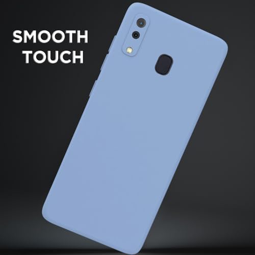 Image of Outlouders Back Cover for Samsung Galaxy A20 / A30 / M10s | Camera Protection | Durable Soft Matte Silicone Bumper Case (Aqua Blue)