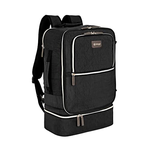 biaggi Carry Cube Backpack: TSA Approved Travel Bag with Removable Packing Cube, Lightweight & Durable for Personal Item Use (Black)