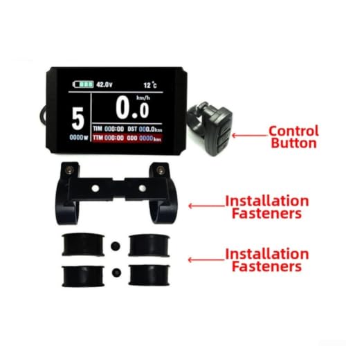 Ordenador de Ebike impermeable Honseadek conector Sm panel de instrumentos Lcd8H 72V 6
